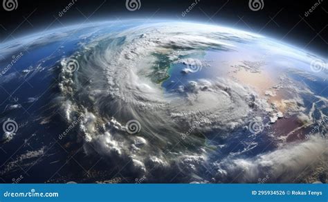 Tropical Cyclone Formation In Troposphere 3d Render An Impending