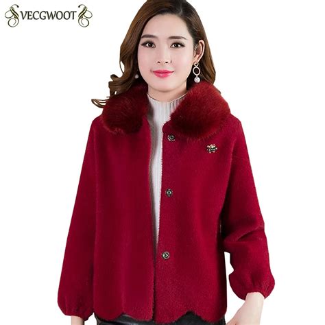 New Autumn Winter Woolen Jacket Women Large Size Fur Collar Short Woolen Jacket Women Fashion