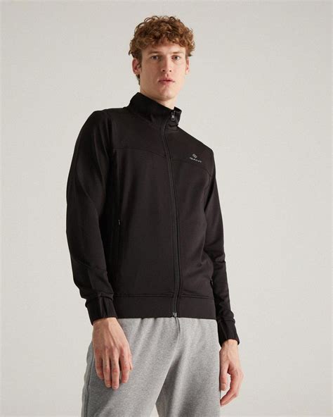 Gant Erkek Siyah Regular Fit Fermuarl Sweatshirt Xxl