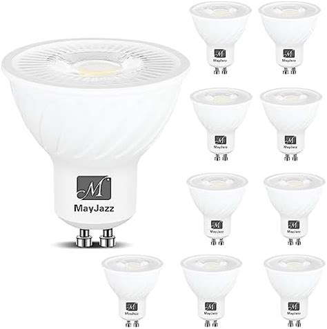 M MayJazz GU10 LED Bulbs Dimmable 5000K Daylight 550LM Track Light Bulb