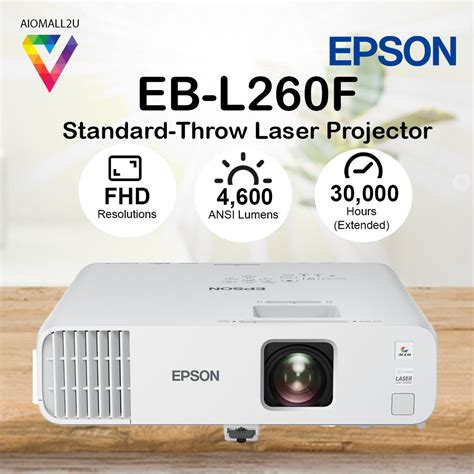 EPSON EB L260F Full HD Standard Throw Laser Projector With Built In