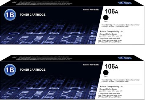 2 Pack Schwarz 106a W1106a Toner Kompatibel Für Hp 106a W1106a Für Hp