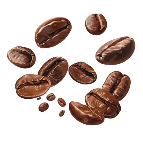 3d Coffee Beans Food Real Isolated, 3d Coffee Beans, Food Real Isolated