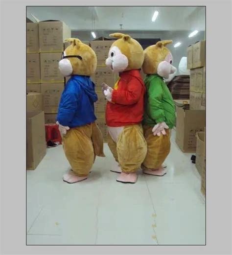 2018 New Alvin And The Chipmunks Mascot Costume Chipmunks Cospaly