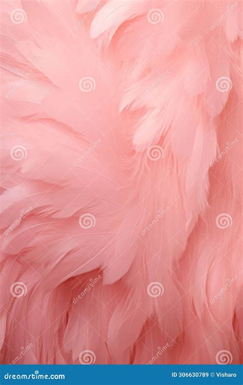 Pink Flamingo Feathers Close Up Stock Illustration Illustration Of