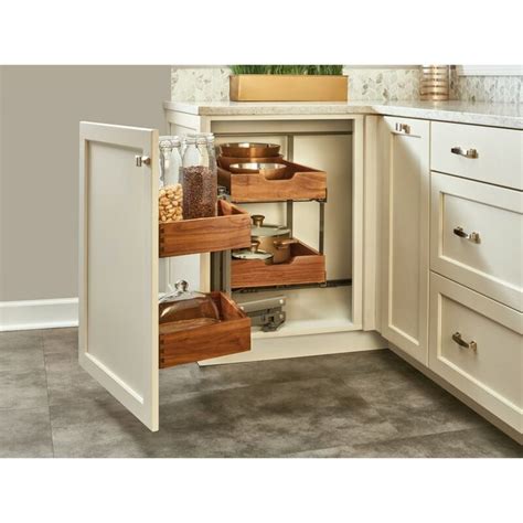 Rev A Shelf Wood Blind Corner Cabinet Organizer With Soft Close