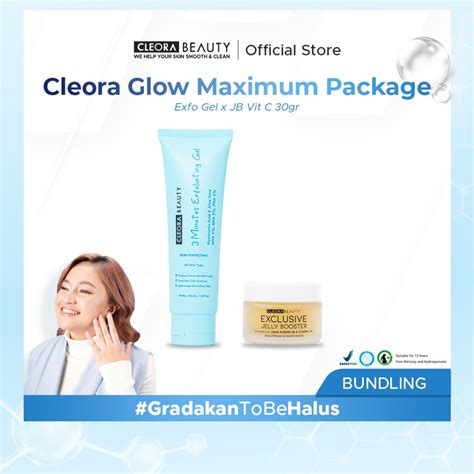 Jual Cleora Beauty Glow Maximum Package Exfoliating Gel Jelly