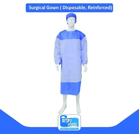 Half Sleeve Ssmms Reinforced Surgical Gown For Hospital Medical Size