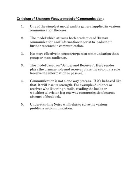 Shannon And Weaver Model Of Communication Pdf