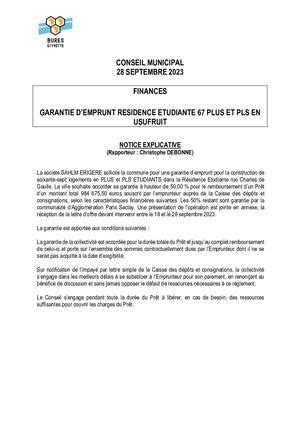 Calaméo 05 NOTICE PROJETDELIB Garantie D emprunt RESIDENCE