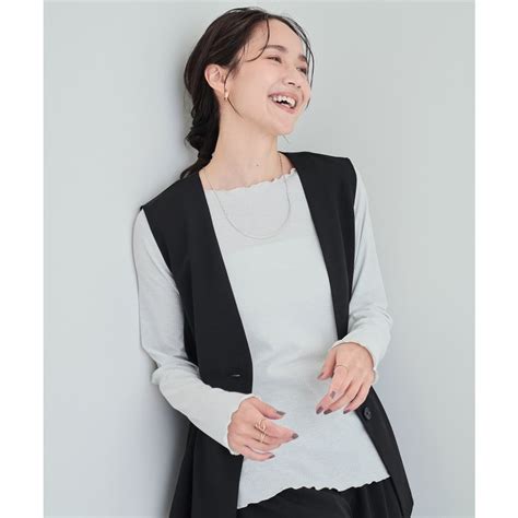 キューティーブロンド Cutie Blonde 一枚でもインナーでも きらきらメロウテレコトップス ホワイト 002 ファッション通販 MAGASEEK マガシーク