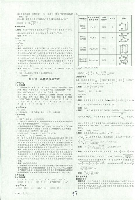 2018年创新设计高考总复习高三年级化学其它答案——青夏教育精英家教网——