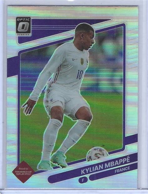 Kylian Mbappe Panini Donruss Road Qatar Optic Silver Holo Prizm