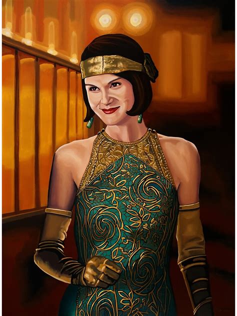 Downton Abbey Painting Michelle Dockery As Lady Mary Poster For