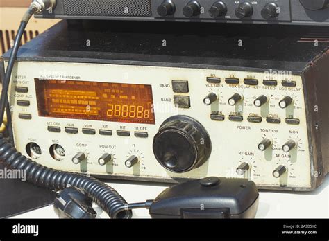 Old Amateur Radio Transmitter Transceiver Ham Radio Stock Photo Alamy