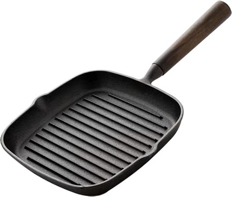 Yixingchen Cast Iron Square Grill Pan Nonstick Grill Pan With Pour Spouts Pre Seasoned Ridged