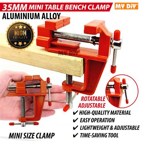 35mm Aluminium Alloy Table Bench Clamp Vise Mini Bench Vise