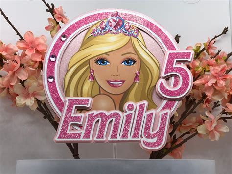 Barbie Cake Topper Barbie Birthday Etsy