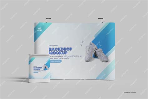 Premium PSD | Expo Stand Backdrop Mockup