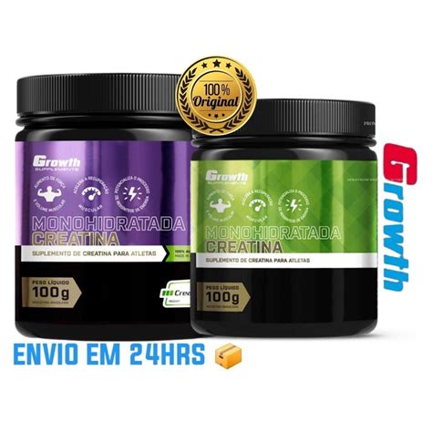 Creatina Monohidratada 100 250gr Growth Supplements Escorrega o Preço