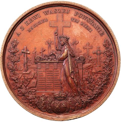 Polska XIX wiek Rosja Medal Żałoby Narodowej 1861 RZADKOŚĆ