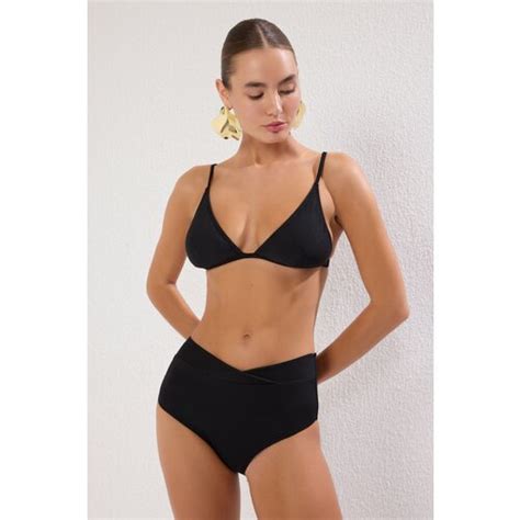 Trendyol Black High Waist Bikini Bottom Eponuda