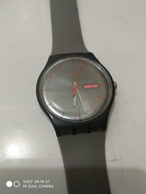 Grey Swatch Swiss Made V8 Sr1130sw Water Resistant Watch Free Casio