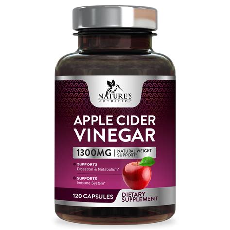 Apple Cider Vinegar Capsules For Detox And Cleanse Acv Capsules With Digestion And Immune Support