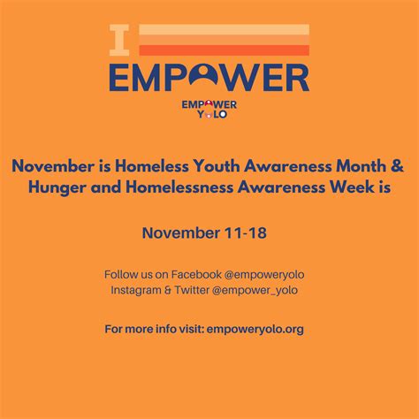 HomelessYouthAwareness HHAW 2023 FB Post Empower Yolo