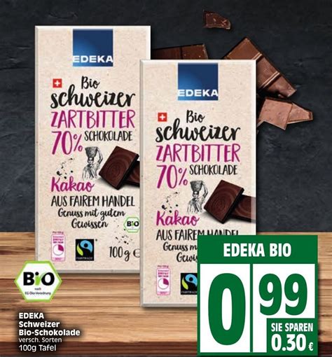 Edeka Schweizer Bio Schokolade 100g Angebot Bei Edeka