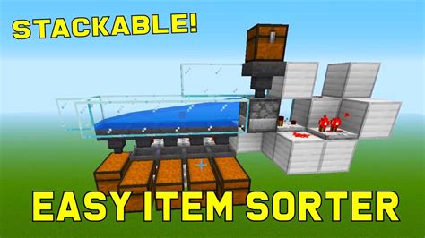 Best Item Sorter Easy Expandable And Stackable Minecraft Tutorial