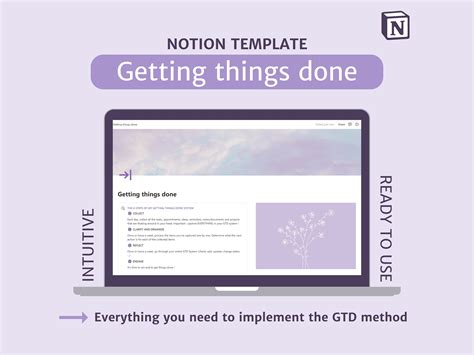 GTD Notion Template Getting Things Done GTD Templates GTD Etsy