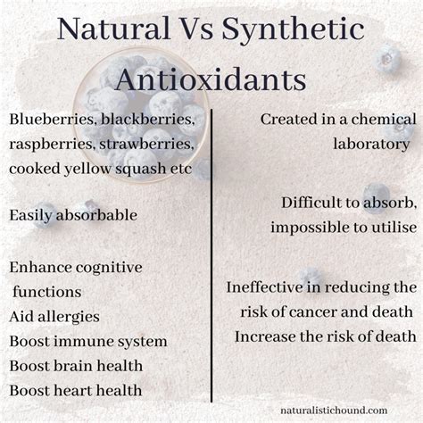 Natural Vs Artificial Antioxidants | Naturalistic Hound