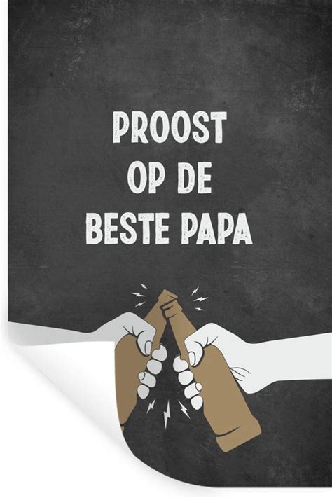 Muurstickers Sticker Folie Quotes Spreuken Vaderdag Proost Op