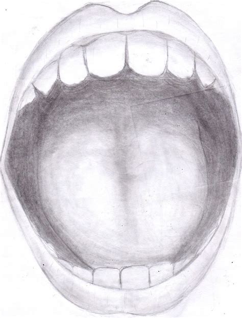 Open Mouth Front View Drawing Open Mouth Drawing Open Mouth