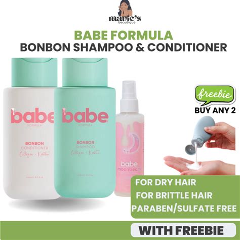 BABE FORMULA Bonbon Shampoo And Conditioner For Dry Brittle Hair Paraben Free Sulfate Free