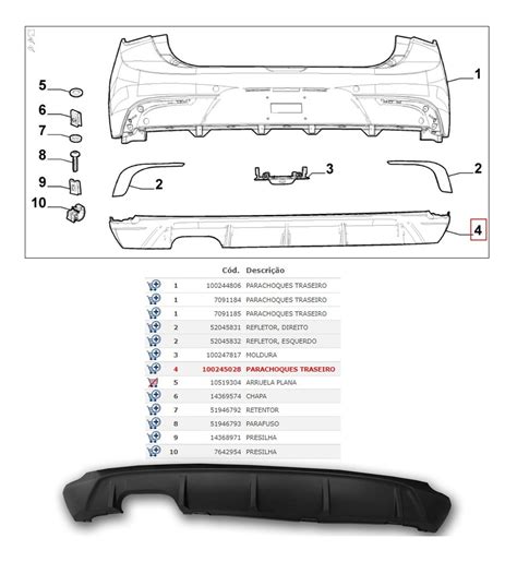 Spoiler Parachoque Traseiro Fiat Argo Hgt Original Parcelamento