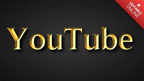 YouTube | With Golden | Text Effect Generator