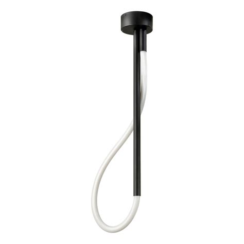 Luz Desing Lampara Plafon Colgante Snake Vertical Negro Luz Desing