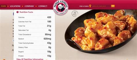 Panda Express Orange Chicken Nutritional Information - Nutrition Pics