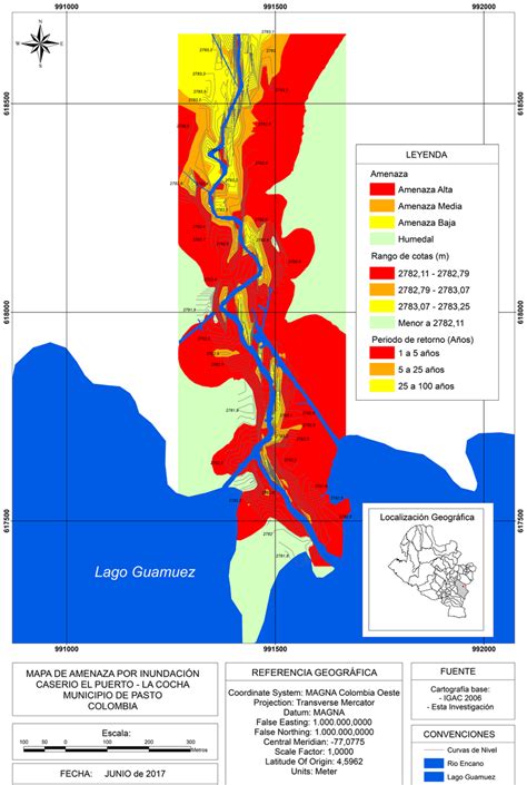 Mapa Zonificación de amenaza por inundación Download Scientific Diagram