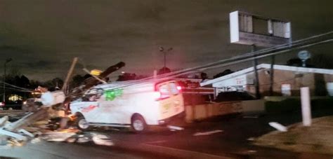 Public Safety News Driver Of U Haul Van Takes Out Utility Pole In