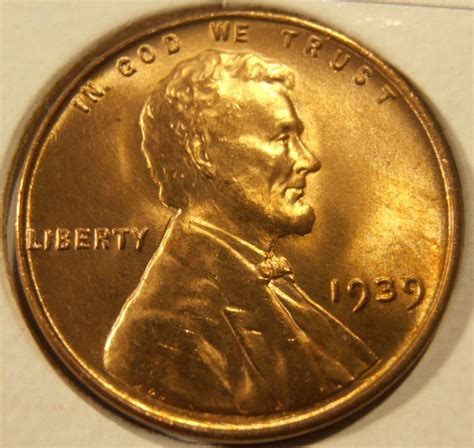 1939 P BU Lincoln Cent Red BU From A Nice Roll For Sale Buy Now