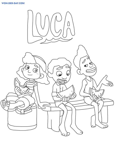 Luca From Disney Luca Coloring Page Free Printable Coloring Pages