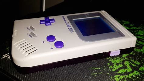 Customizedmodded Graypurple Game Boy Dmg 001 With Biverted Etsy