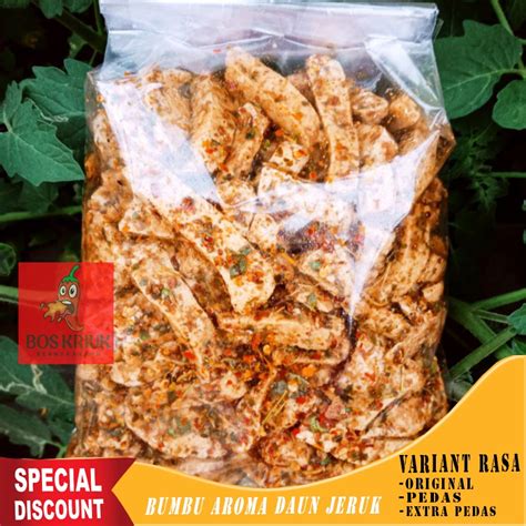 Jual Basreng Pedas Daun Jeruk 250gram 250 Gram Bakso Goreng Cemilan