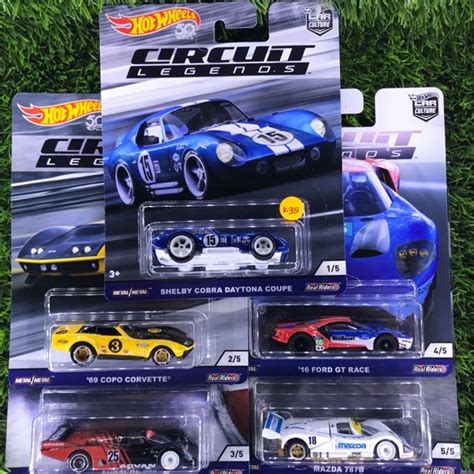 Hot Item Hot Wheels K Set Of Circuit Legends Shelby Daytona Copo