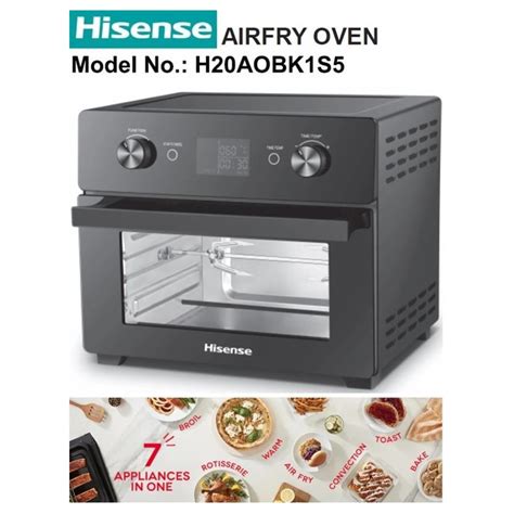 Hisense 20 Litre 1800w Digital Air Fryer Oven With Rotisserie GeeWiz