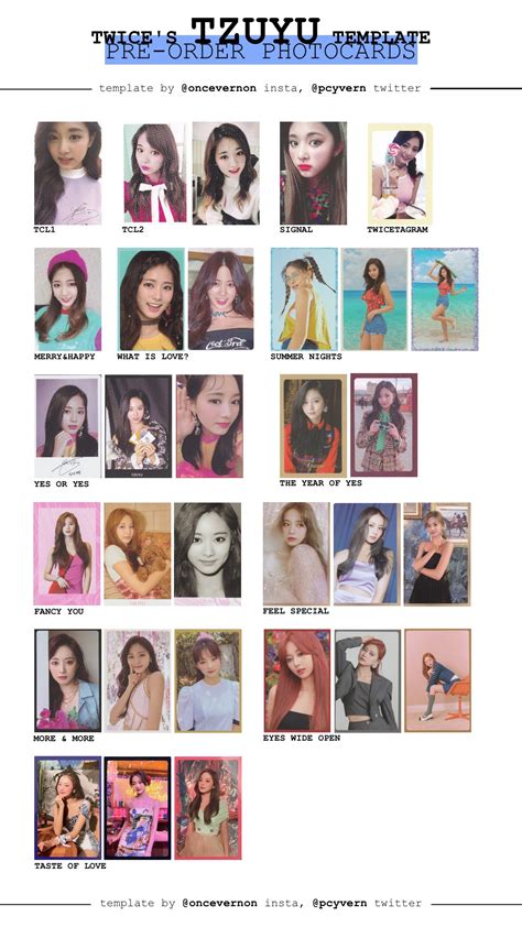 Bella 𖧷 On Twitter Updated Twice Preorder Card Templates With The Taste Of Love Pob Cards