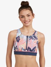 Womens ROXY Fitness Sports Bra Bikini Top Roxy